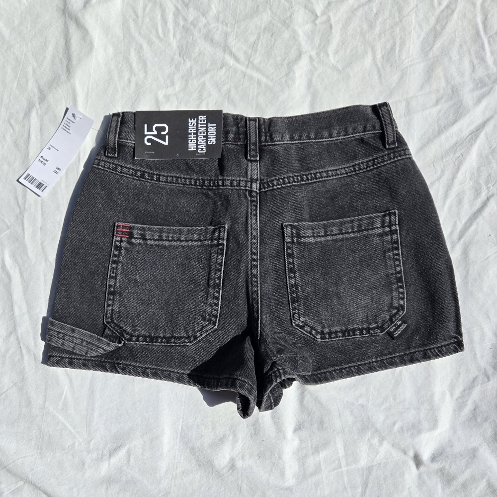 Black Denim Women's Shorts - Picture 2 of 2